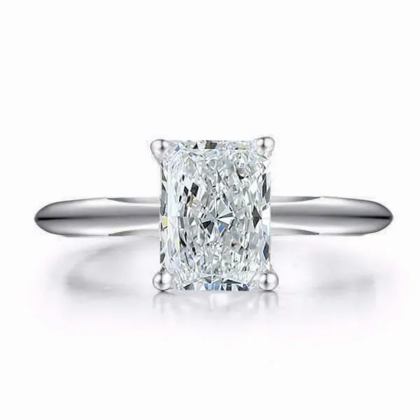 1 CT Radiant Cut lab Grown Diamond Solitaire Ring Van Adams Jewelers Snellville, GA