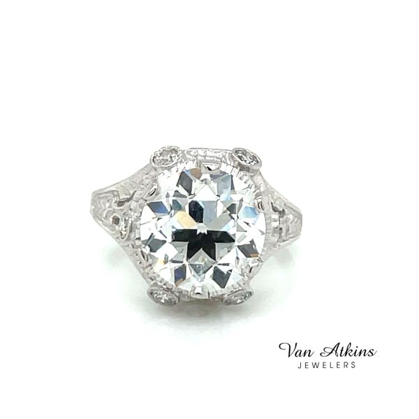 4.11 Carat European Cut Diamond Ring Van Atkins Jewelers New Albany, MS