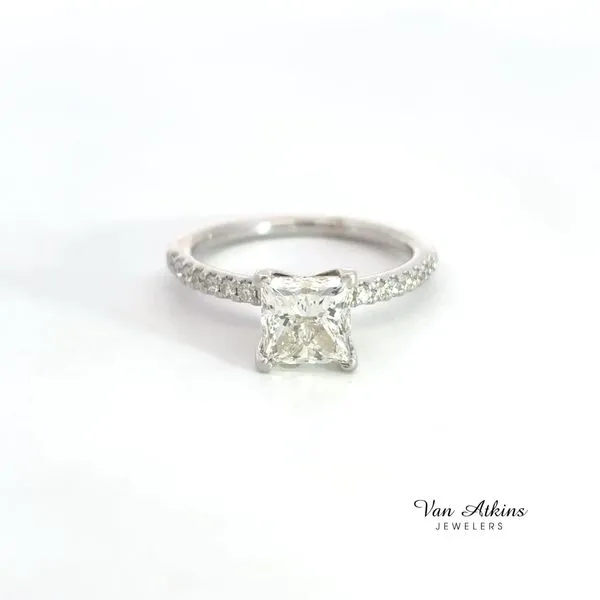 1.67 Carat Diamond Rings Princess Image 4 Van Atkins Jewelers New Albany, MS