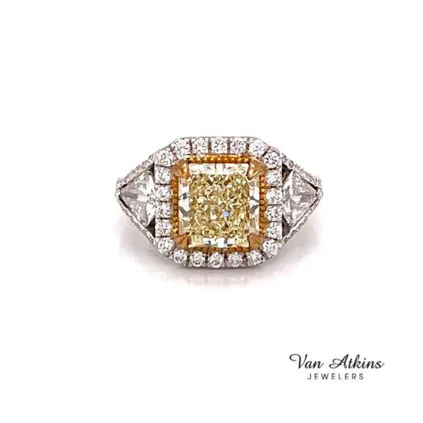 2.67 Carat Radiant Cut Diamond Ring Van Atkins Jewelers New Albany, MS