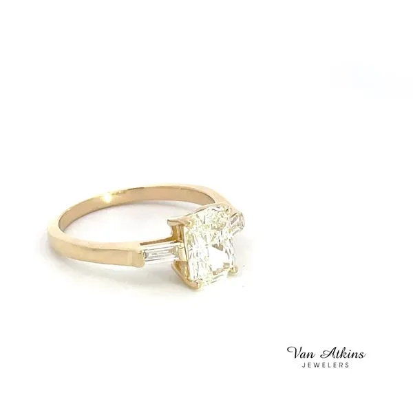 1.45 Carat Diamond Ring Radiant Image 3 Van Atkins Jewelers New Albany, MS