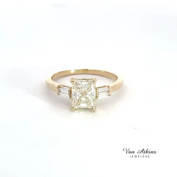 1.60 Carat Diamond Ring Radiant Van Atkins Jewelers New Albany, MS