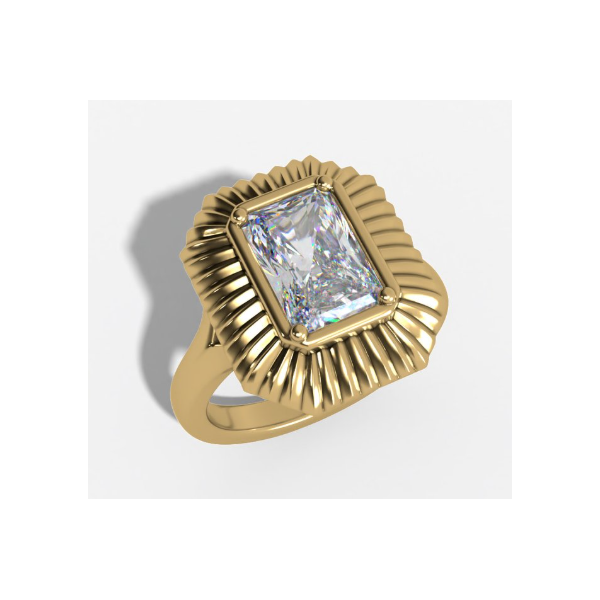 2.01 Carat Lab Grown Diamond Ring Radiant Image 2 Van Atkins Jewelers New Albany, MS