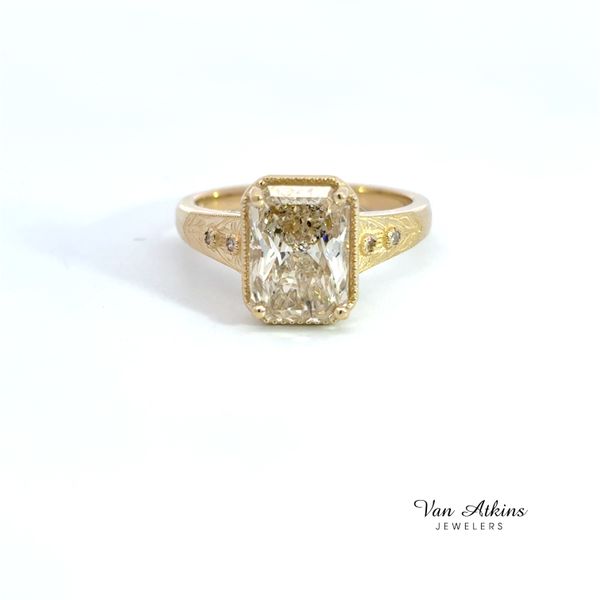 2.90 Carat Diamond Ring Radiant Van Atkins Jewelers New Albany, MS