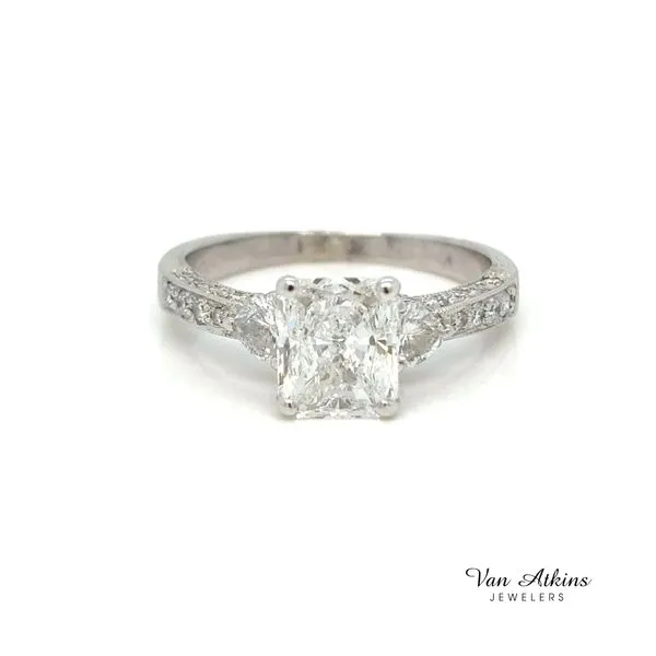 2.18 Carat Diamond Ring Radiant Van Atkins Jewelers New Albany, MS