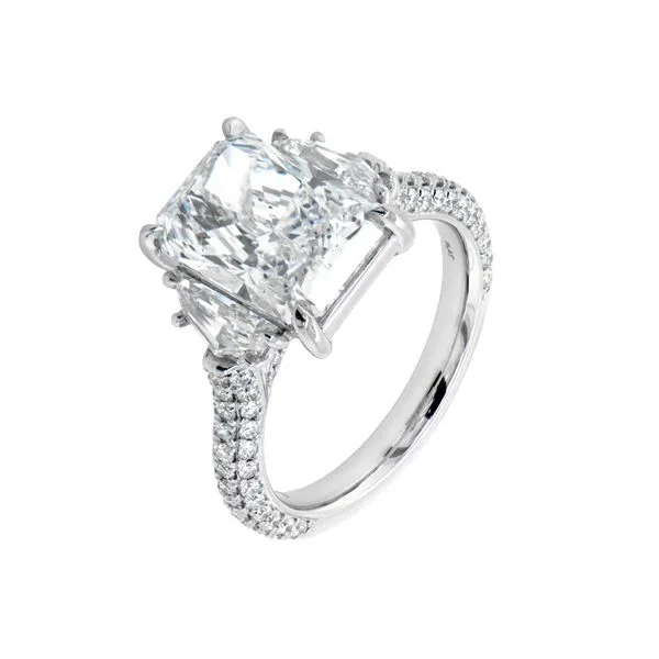 6.16 Carat Diamond Rings Radiant Van Atkins Jewelers New Albany, MS