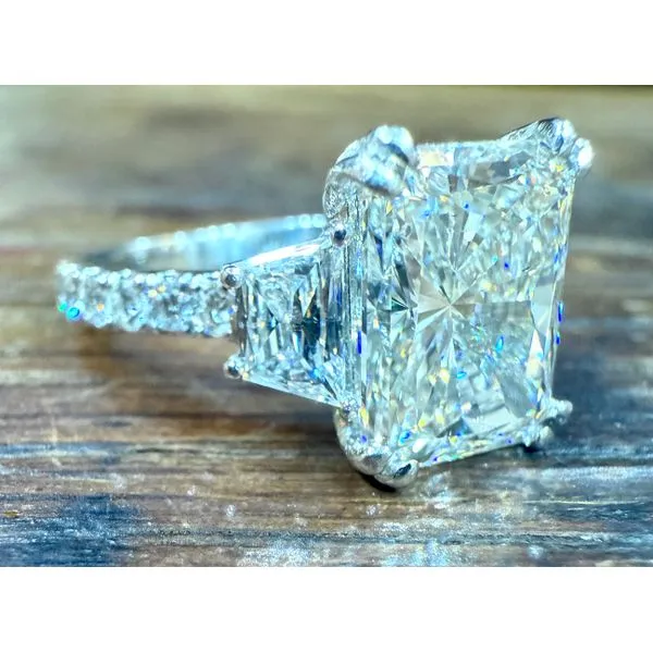 Diamond Ring Radiant Van Atkins Jewelers New Albany, MS