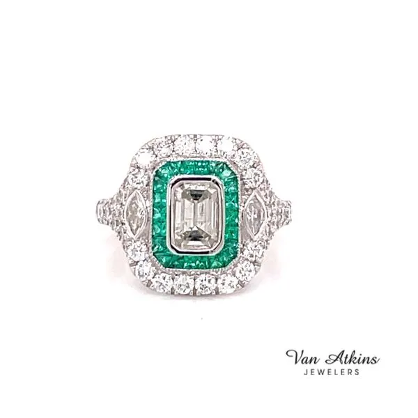 0.71 Carat Emerald Cut Diamond Ring Van Atkins Jewelers New Albany, MS