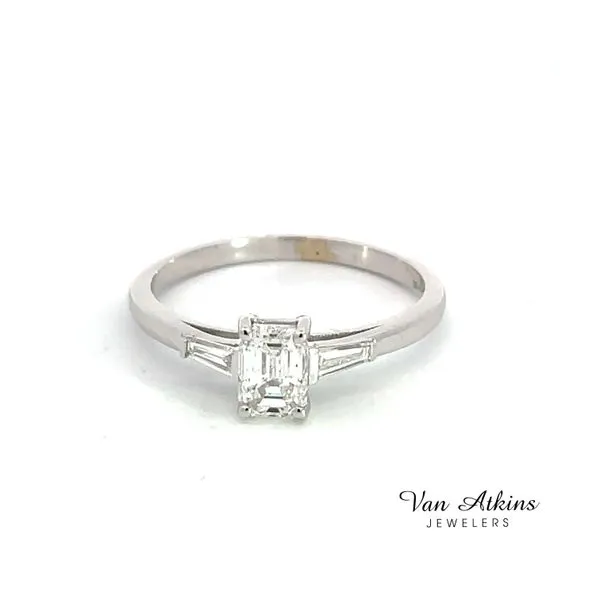 0.80 Carat Diamond Rings Emerald Van Atkins Jewelers New Albany, MS