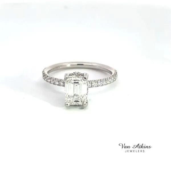 1.86 Carat Diamond Rings Emerald Van Atkins Jewelers New Albany, MS