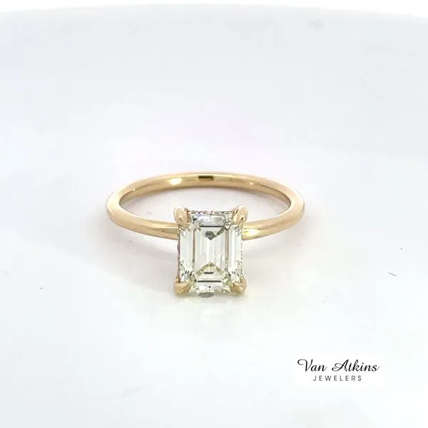 1.49 Carat Diamond Rings Emerald Van Atkins Jewelers New Albany, MS