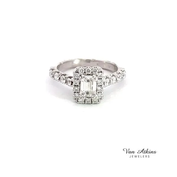 1.11 Carat Diamond Rings Emerald Van Atkins Jewelers New Albany, MS