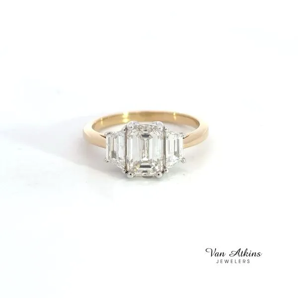 Diamond Ring Emerald Van Atkins Jewelers New Albany, MS