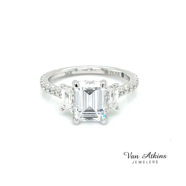 4.50 Carat Diamond Ring Emerald Van Atkins Jewelers New Albany, MS