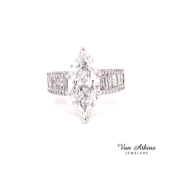3.79 Carat Marquise Cut Diamond Ring Van Atkins Jewelers New Albany, MS