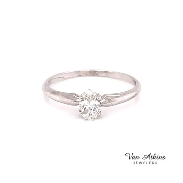 0.34 Carat Oval Cut Diamond Ring Van Atkins Jewelers New Albany, MS