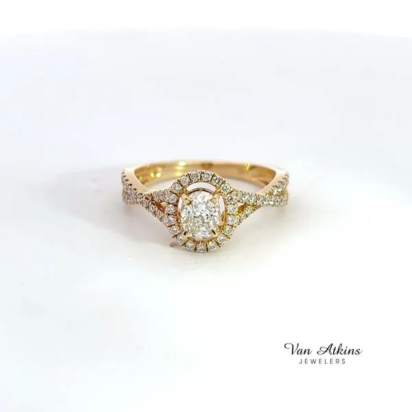 0.52 Carat Oval Cut Diamond Ring Van Atkins Jewelers New Albany, MS