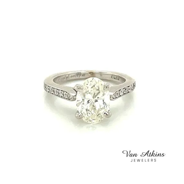 1.60 Carat Diamond Rings Oval Van Atkins Jewelers New Albany, MS