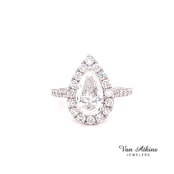 1.66 Carat Pear Cut Diamond Ring Van Atkins Jewelers New Albany, MS