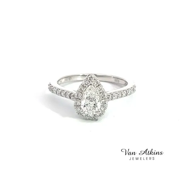 0.50 Carat Diamond Rings Pear Van Atkins Jewelers New Albany, MS