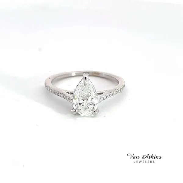 1.65 Carat Diamond Ring Pear Van Atkins Jewelers New Albany, MS