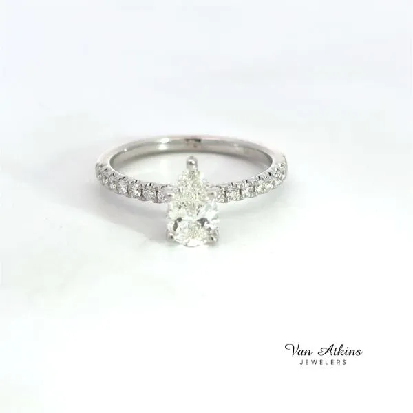 0.9 Carat Diamond Rings Pear Van Atkins Jewelers New Albany, MS