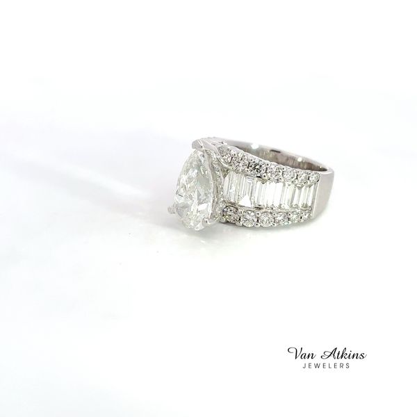6.44 Carat Diamond Rings Pear Image 2 Van Atkins Jewelers New Albany, MS