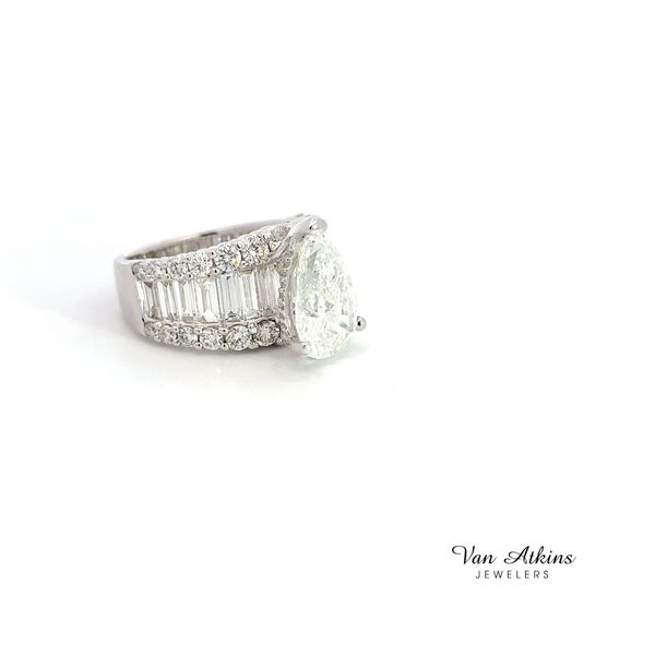 6.44 Carat Diamond Rings Pear Image 3 Van Atkins Jewelers New Albany, MS