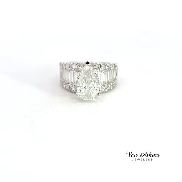 6.44 Carat Diamond Rings Pear Image 4 Van Atkins Jewelers New Albany, MS