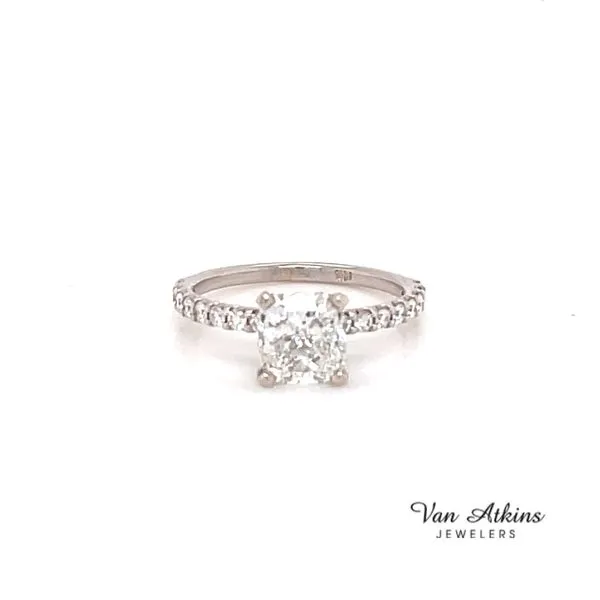 1.53 Carat Cushion Cut Diamond Ring Van Atkins Jewelers New Albany, MS