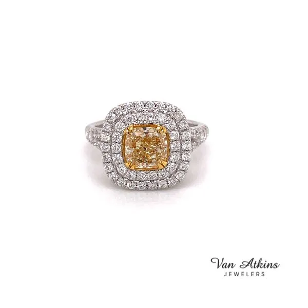 1.54 Carat Cushion Cut Diamond Ring Van Atkins Jewelers New Albany, MS