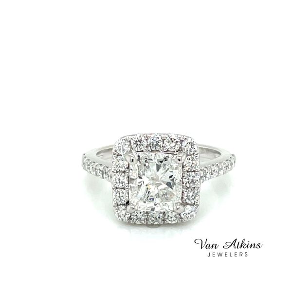 Diamond Ring Cushion Van Atkins Jewelers New Albany, MS