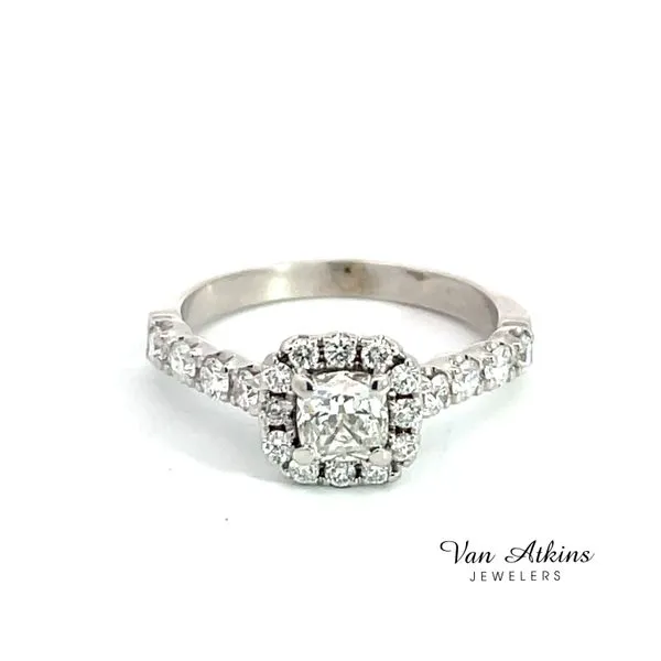 0.50 Carat Diamond Rings Cushion Van Atkins Jewelers New Albany, MS