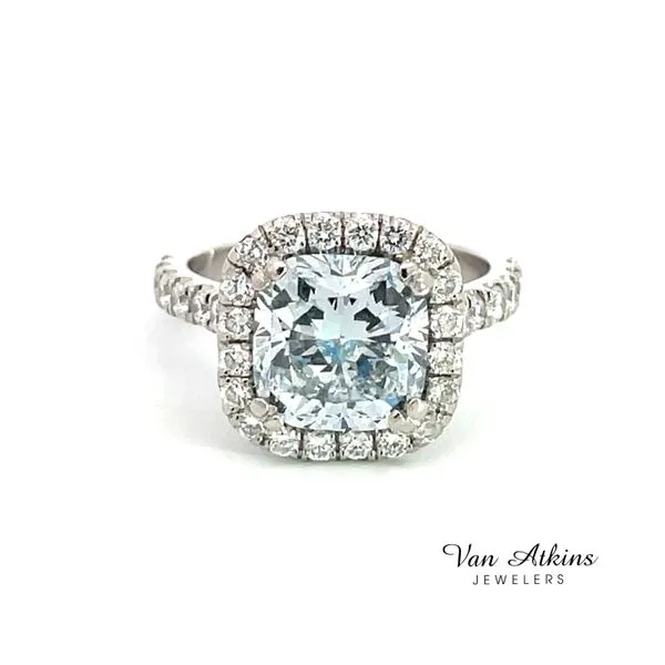 3.05 carat lab grown touch of blue Van Atkins Jewelers New Albany, MS