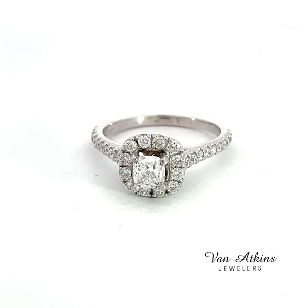 0.50 Carat Diamond Rings Cushion Van Atkins Jewelers New Albany, MS