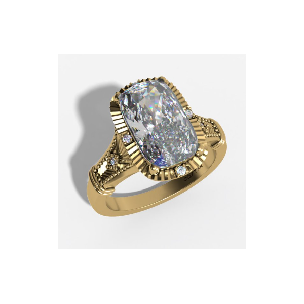 2.14 Carat Lab Grown Diamond Rings Cushion Image 2 Van Atkins Jewelers New Albany, MS