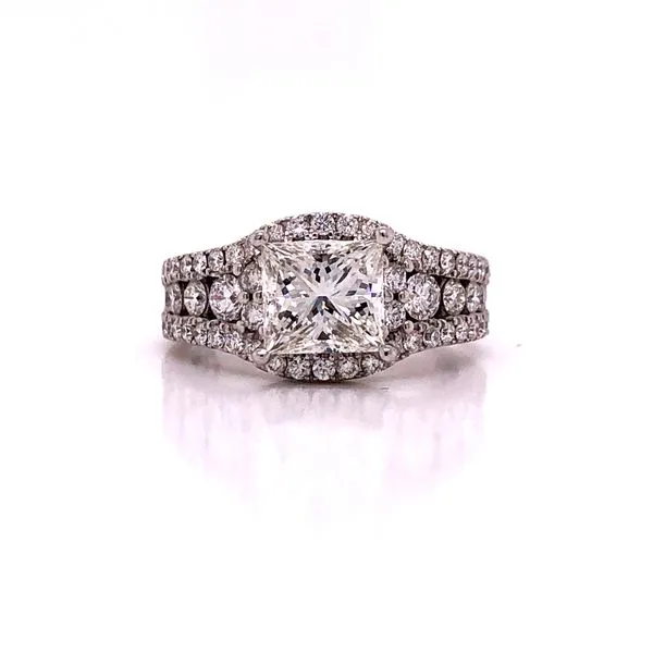 2.71 Carat Diamond Rings Cushion Van Atkins Jewelers New Albany, MS