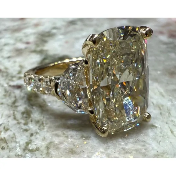Diamond Ring Cushion Van Atkins Jewelers New Albany, MS