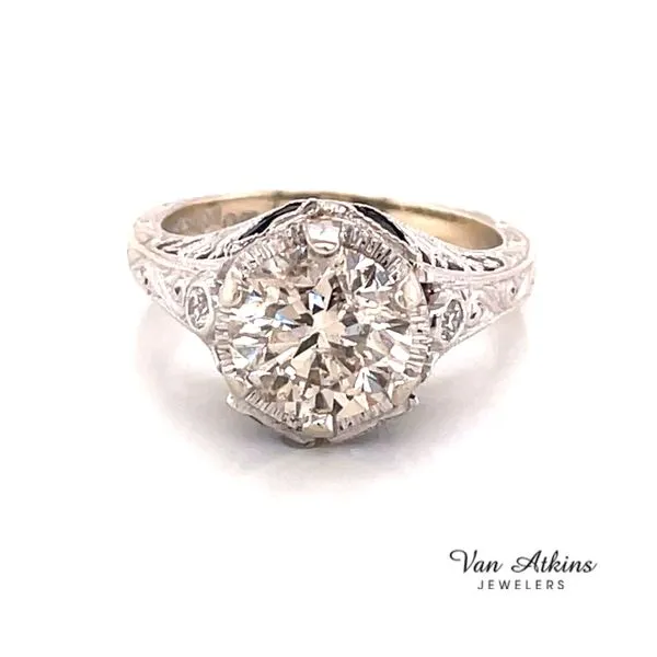 2.03 Carat Round Cut Diamond Ring Van Atkins Jewelers New Albany, MS