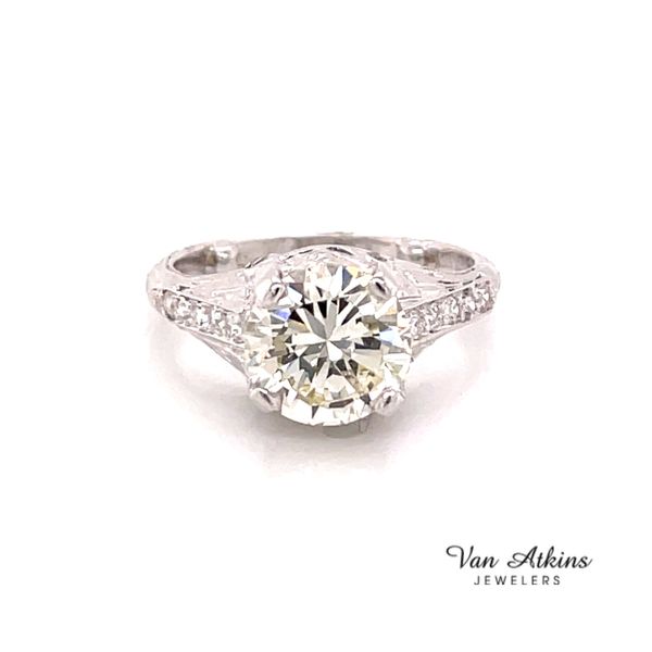 1.82 Carat Round Cut Diamond Ring Van Atkins Jewelers New Albany, MS
