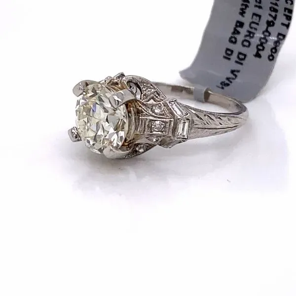 2.07 Carat EUROPEAN Cut Diamond Ring Image 5 Van Atkins Jewelers New Albany, MS