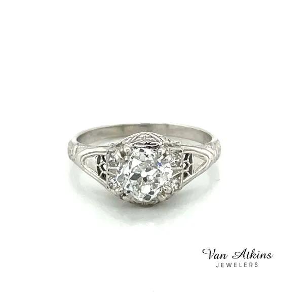 1.10 Carat Old Mine Cut Diamond Ring Van Atkins Jewelers New Albany, MS