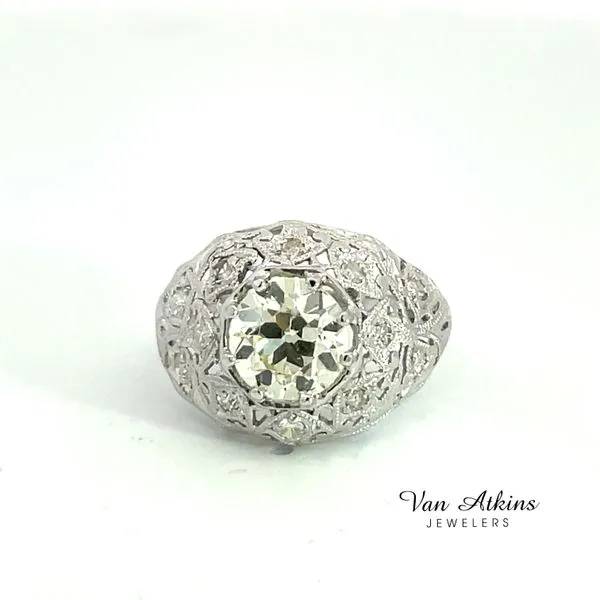 1.45 Carat Estate Diamond Rings European Van Atkins Jewelers New Albany, MS