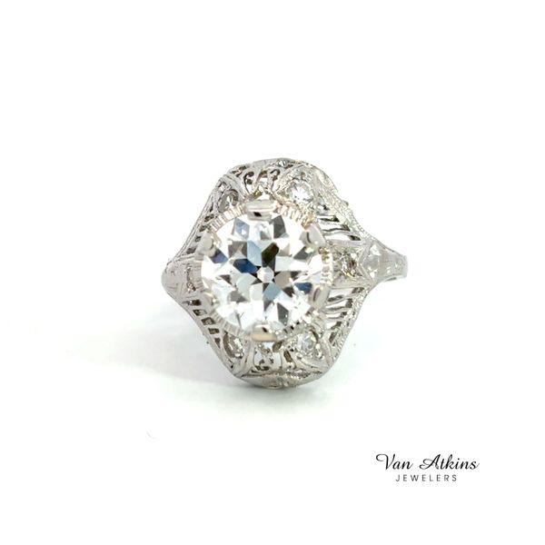 2.04 CT EURO LAB GROWN CENTER EST PLAT SETTING (OLD/NEW) Image 4 Van Atkins Jewelers New Albany, MS