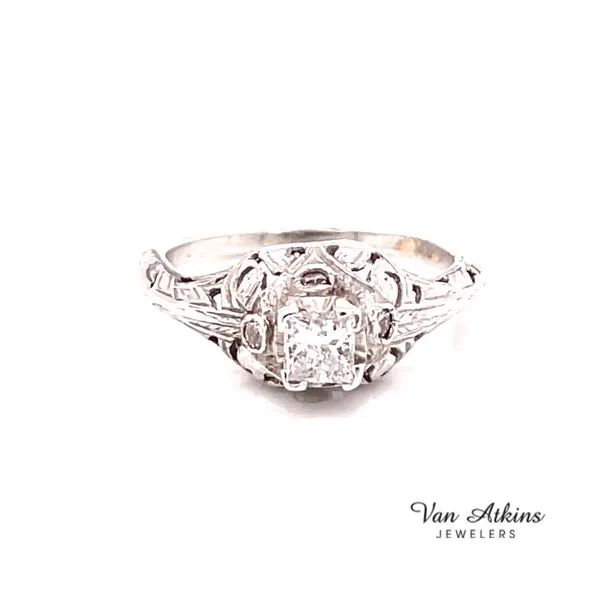 Estate Diamond Ring Princess Van Atkins Jewelers New Albany, MS