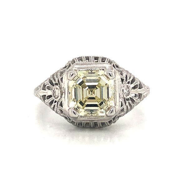 Estate Diamond Ring Emerald Van Atkins Jewelers New Albany, MS