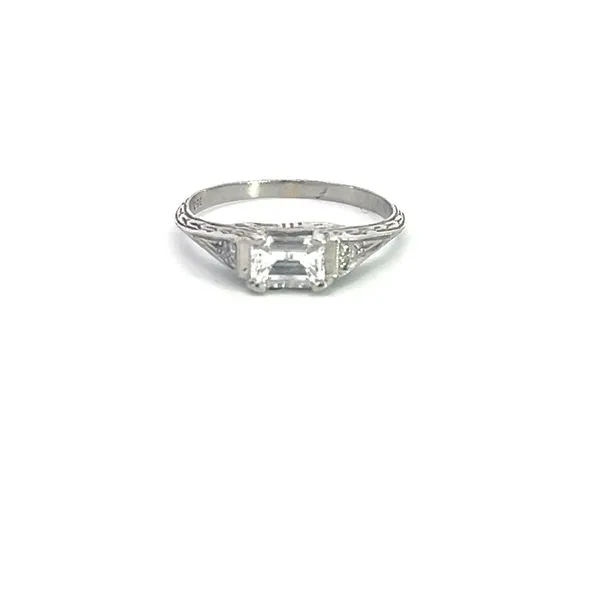 0.68 Carat Estate Diamond Rings Emerald Van Atkins Jewelers New Albany, MS