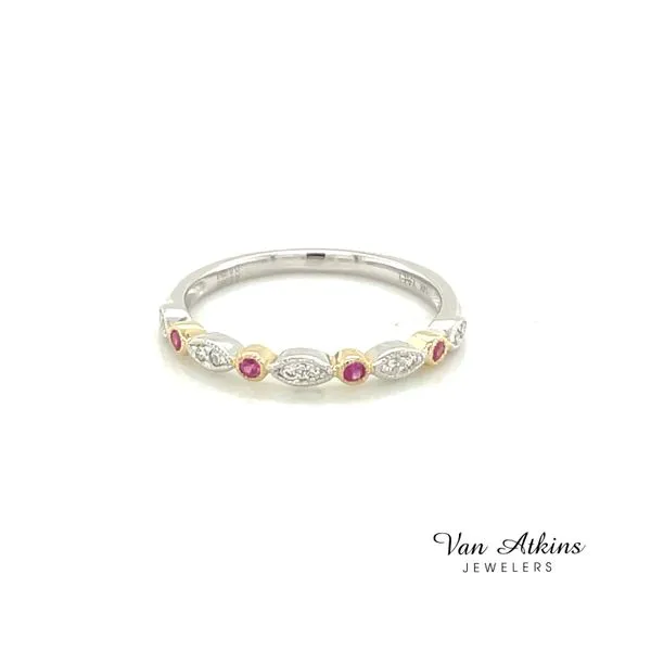 0.07 Carat Diamond/Ruby Bands - Ladies Van Atkins Jewelers New Albany, MS