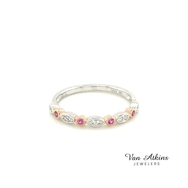 0.07 Carat Diamond/Pink Sapphire Bands - Ladies Van Atkins Jewelers New Albany, MS