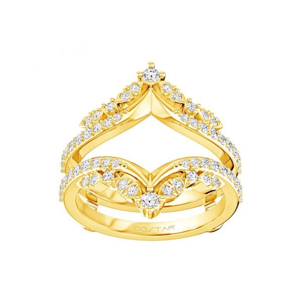 Buy 0.25 Carat (ctw) 14K Yellow Gold Round Diamond Ladies Anniversary  Wedding Band Enhancer Guard Double Ring 1/4 CT Online at Dazzling Rock
